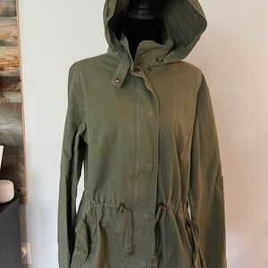 Olive Green Hooded Women's Jacket